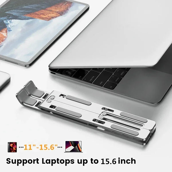 Aluminum Alloy Laptop Stand | Adjustable Non-Slip Portable Notebook Holder