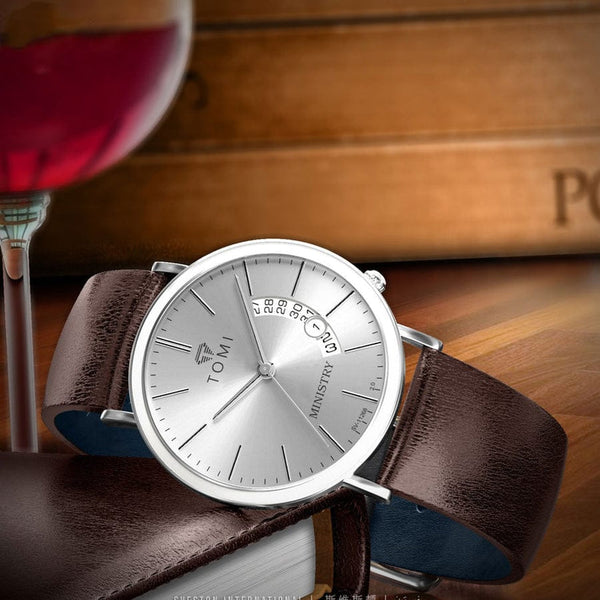 TOMI T-018 Date Quartz Luxury Slim Watch – New Arrival