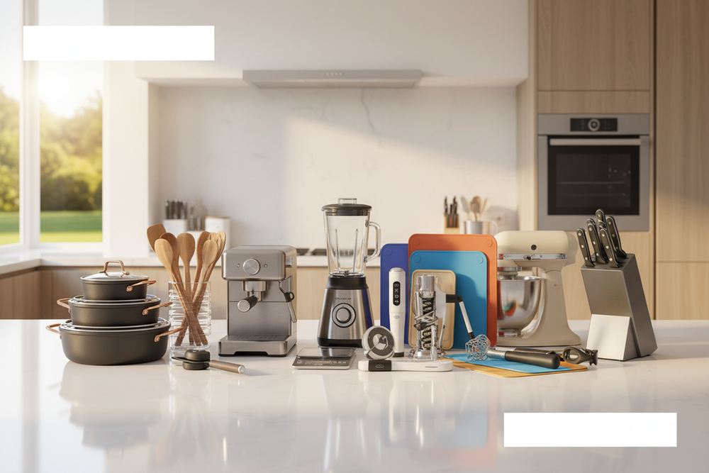 mera store h isky k liy banner img bna du wo multi roduct store h aur back groun kitchen aur gadets ho